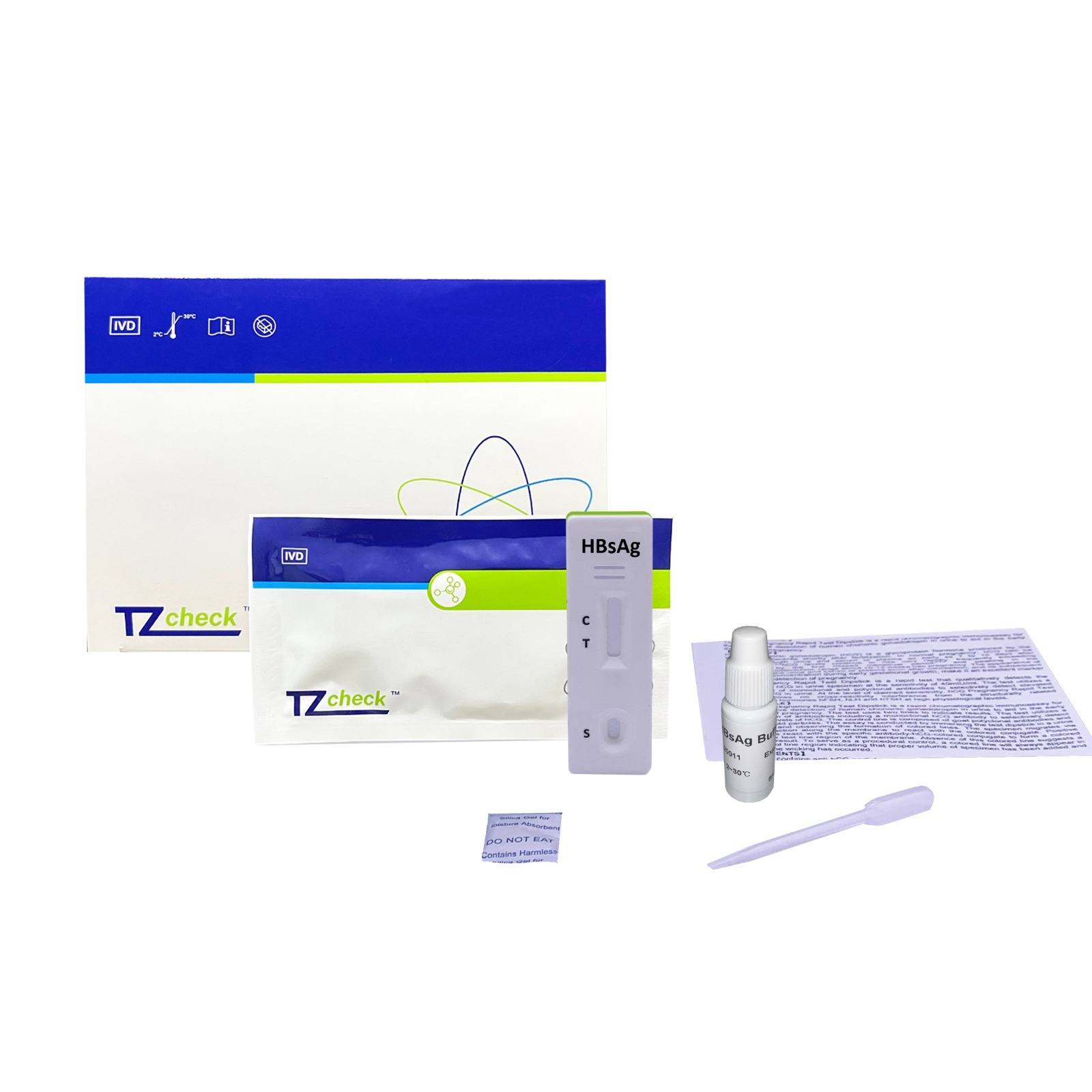 Експрес-тест HBsAg (поверхневий антиген гепатиту В) (цільна кров, сироватка, плазма) (Tzcheck I091-4002)